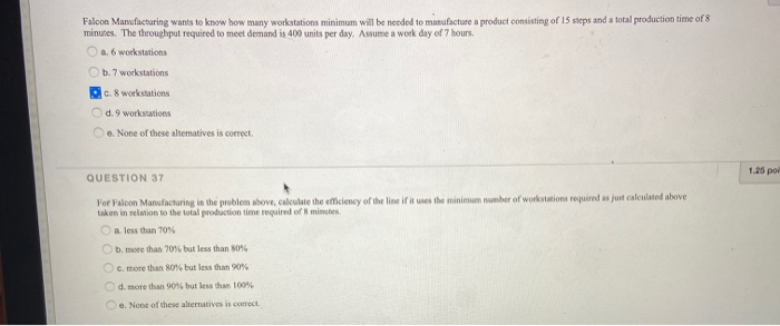 Falcon Manufacturing wants to know how many