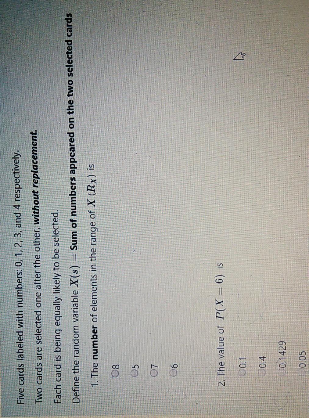 Five cards labeled with numbers: 0, 1, 2, 3, and