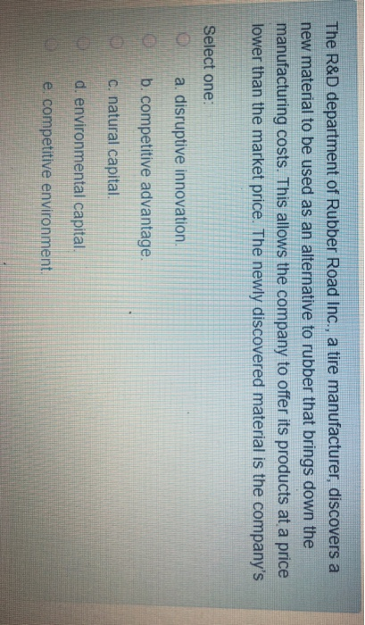 The R&D department of Rubber Road Inc., a tire