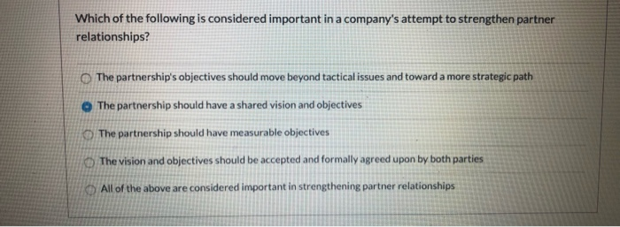 Which of the following is considered important in