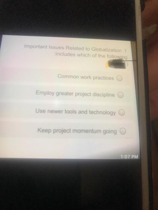 Important Issues Related to Globalization 1