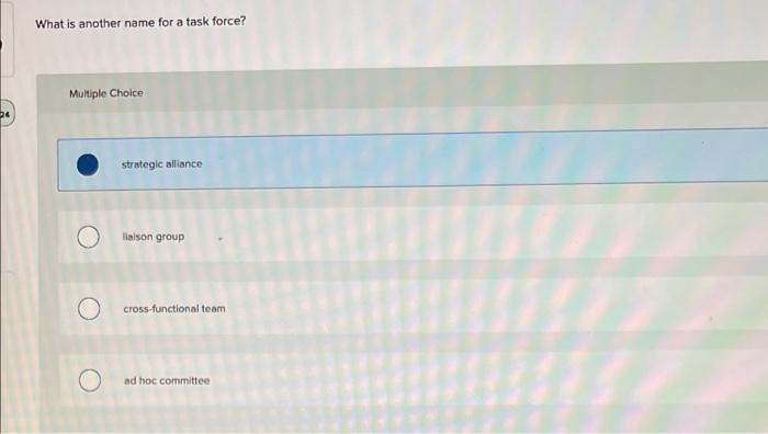 What is another name for a task force? Multiple