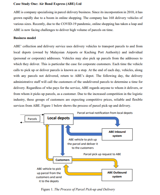 Case Study One: Air Bond Express (ABE) Ltd ABE is