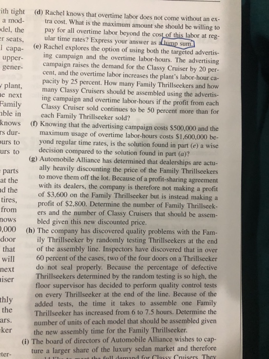 Please solve only part a,c,d -ith tight (d)