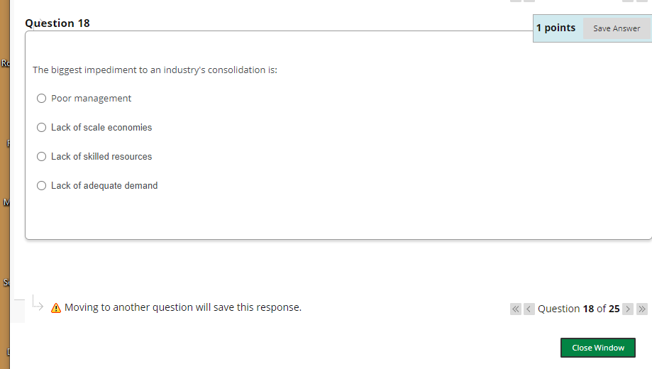 Question 18 1 points Save Answer RO The biggest