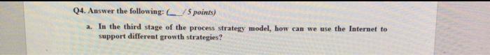 Q4. Answer the following: (/5 points) a. In the