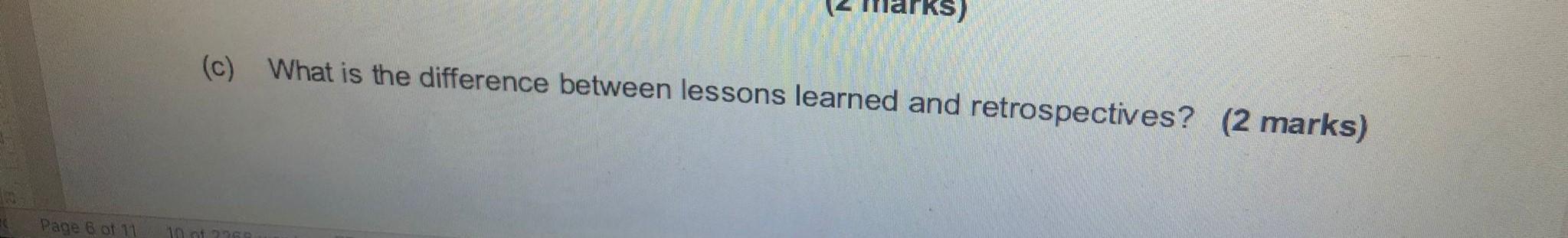 (c) What is the difference between lessons