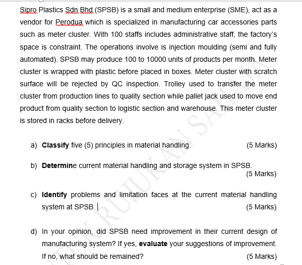 Sipro Plastics Sdn Bhd (SPSB) is a small and