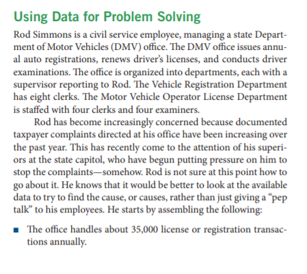 Using Data for Problem Solving Rod Simmons is a