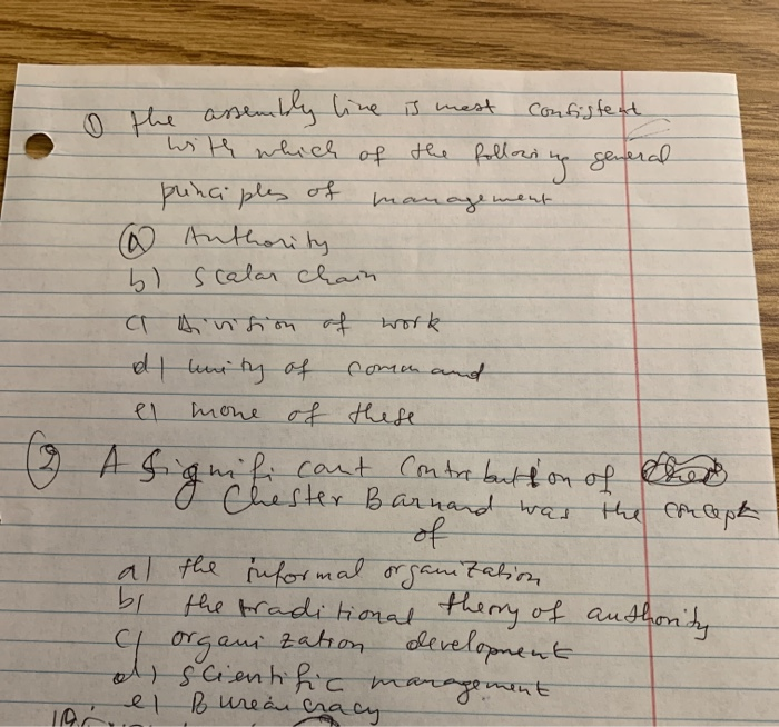 in the assembly line is mest consistent I with