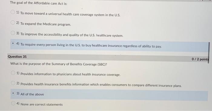 the answers in blue are incorrect The goal of the