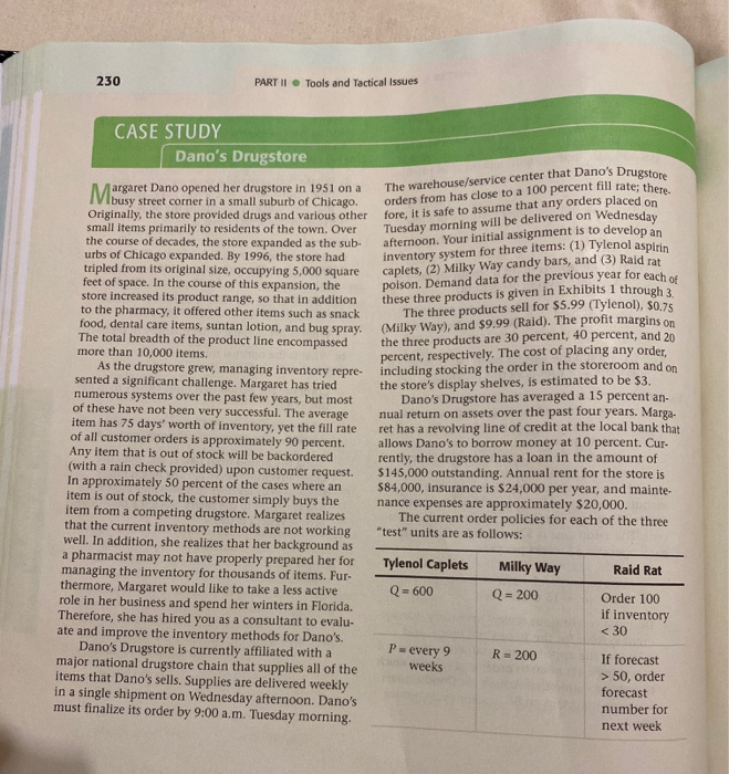 230 PART II Tools and Tactical Issues CASE STUDY