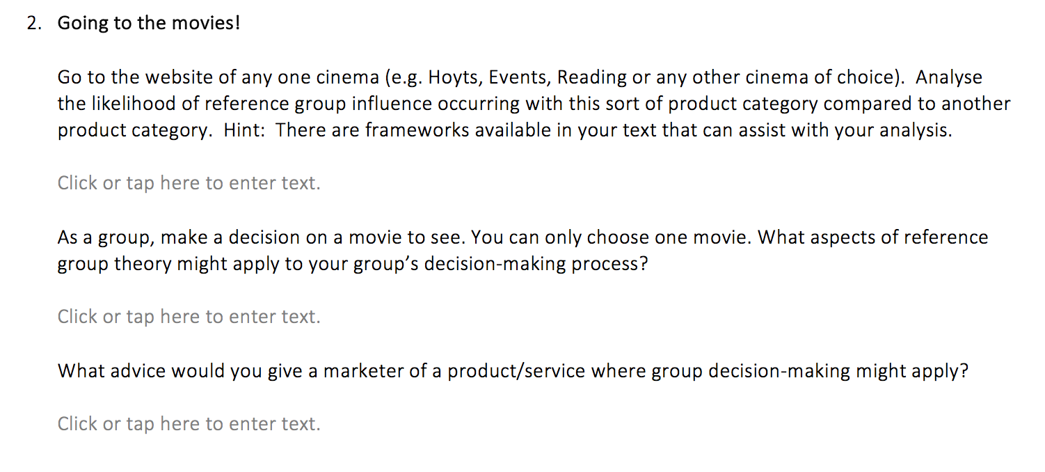 1. Complete the table below. Situation Influence