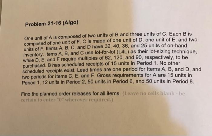 How do you this step by step? Problem 21-16