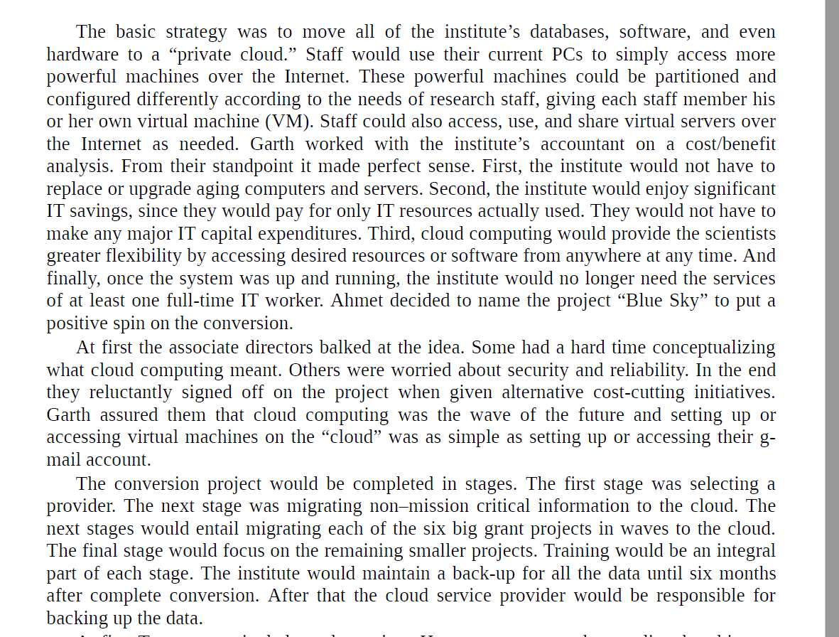 Case 10.1 Es a The Blue Sky Project* Garth Hudson
