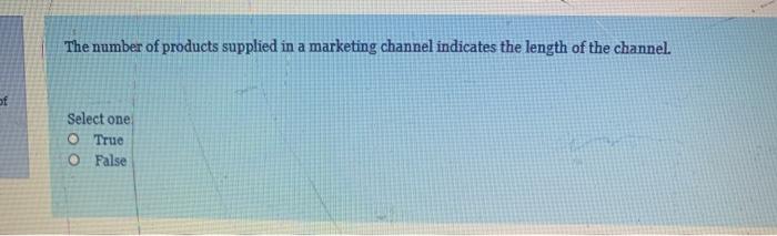 The number of products supplied in a marketing