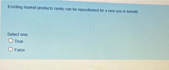Existing market products rarely can be