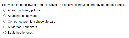 For which of the following products would an