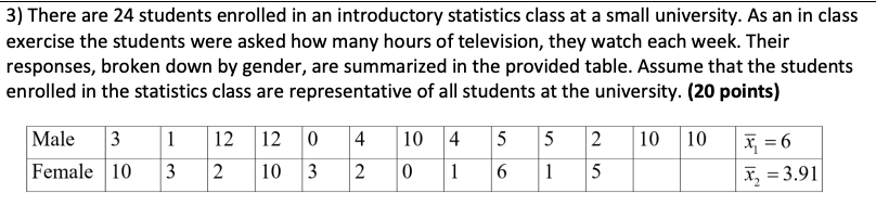 3) There are 24 students enrolled in an