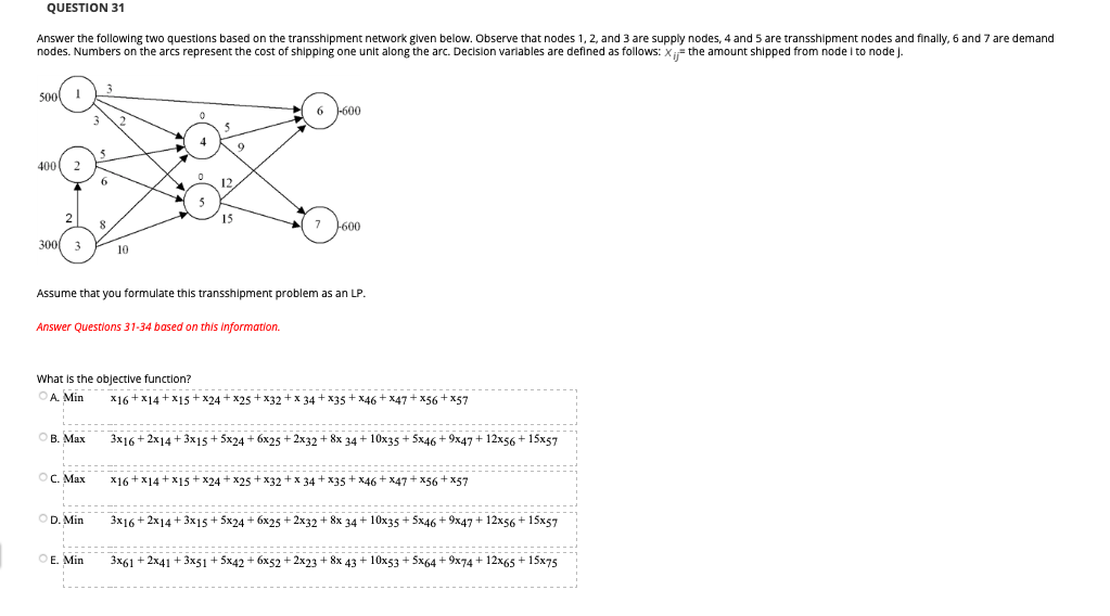 Some help with these please! QUESTION 31 Answer