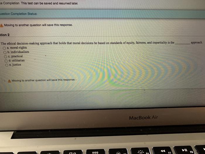 Question Completion Status: A Moving to another