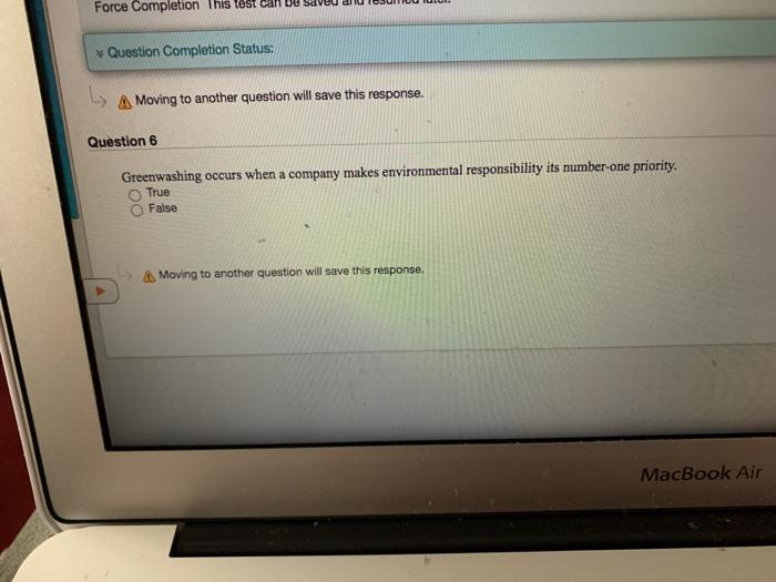 Question Completion Status: A Moving to another