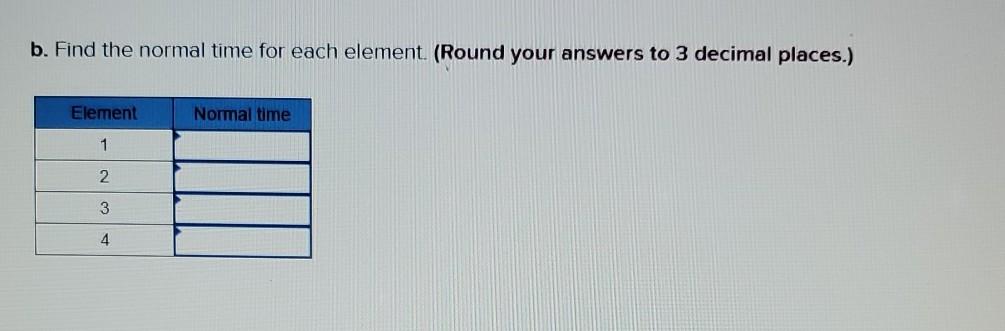 part a. part b. part c. A time study was