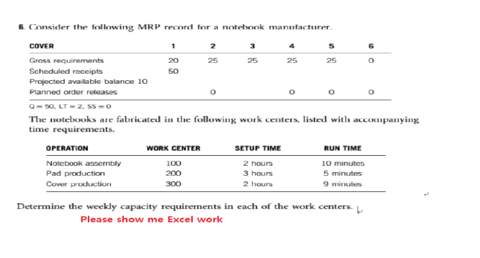 PLEASE SHOW ALL WORK ON EXCEL. THANK YOU. 6.