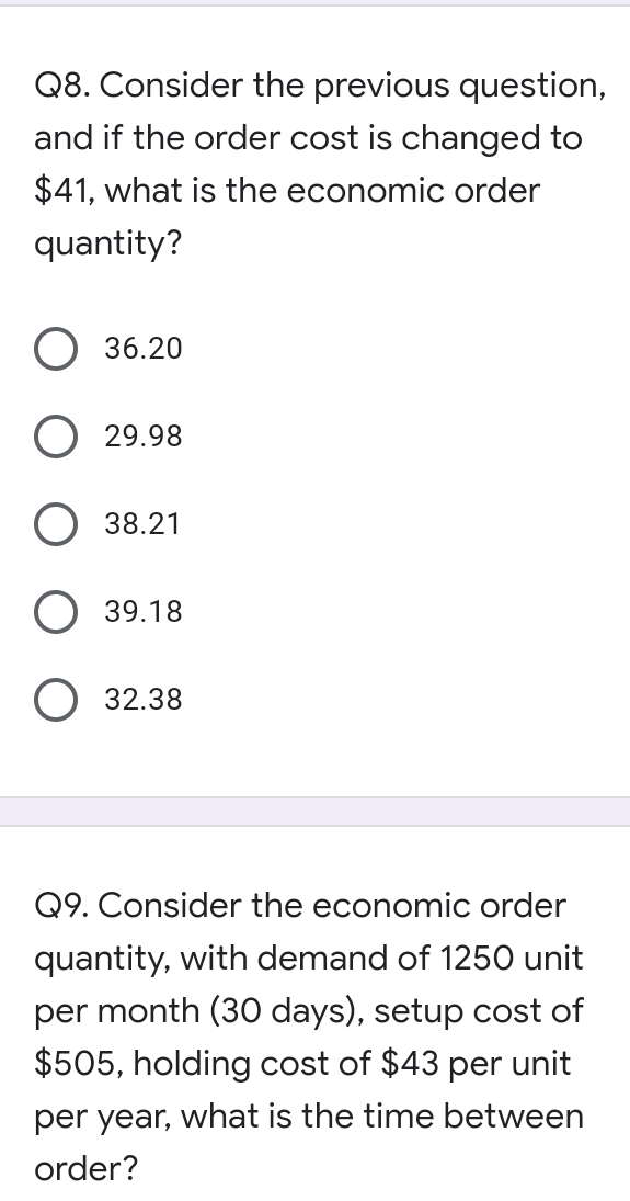 Q8. Consider the previous question, and if the