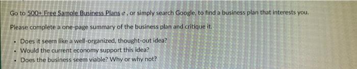 Go to 500+ Free Sample Business Plans , or simply