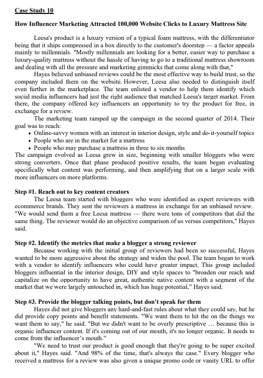 Case Study 10 How Influencer Marketing Attracted