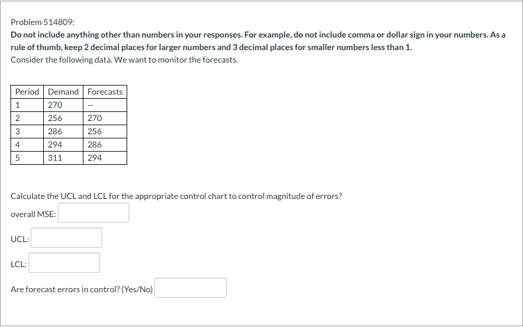 Problem 514809: Do not include anything other