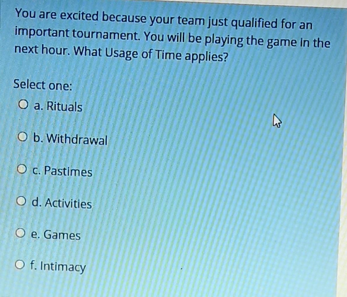 Write about a time that you applied strong