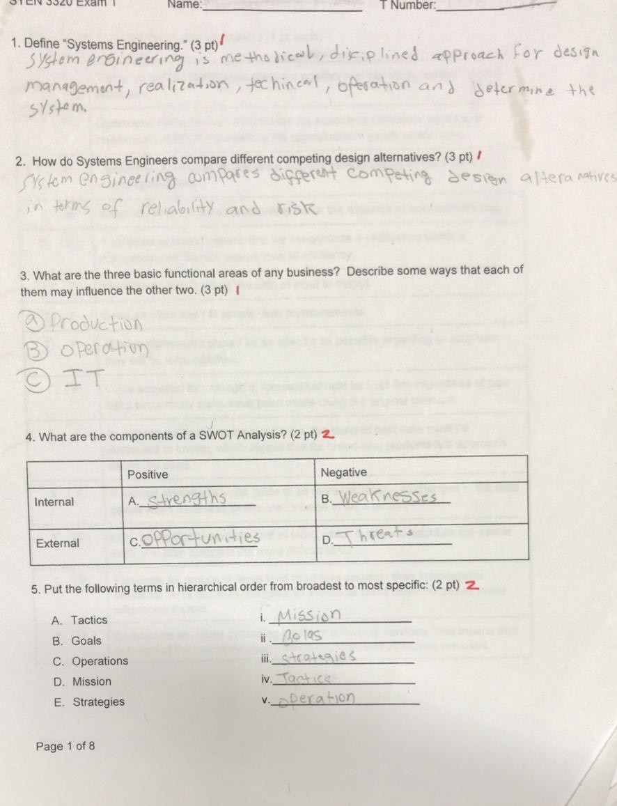 LUULULAI Name: T Number: 1. Define "Systems