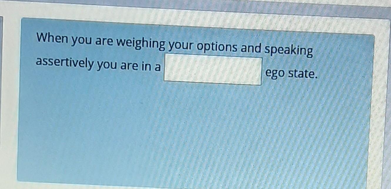 Write about a time that you applied strong