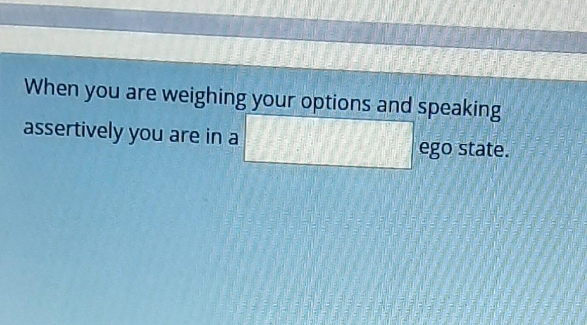 Write about a time that you applied strong