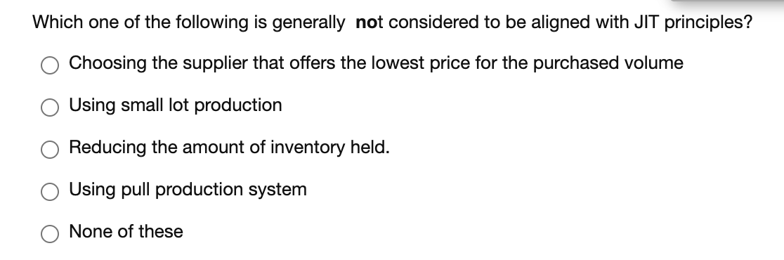 Which one of the following is generally not