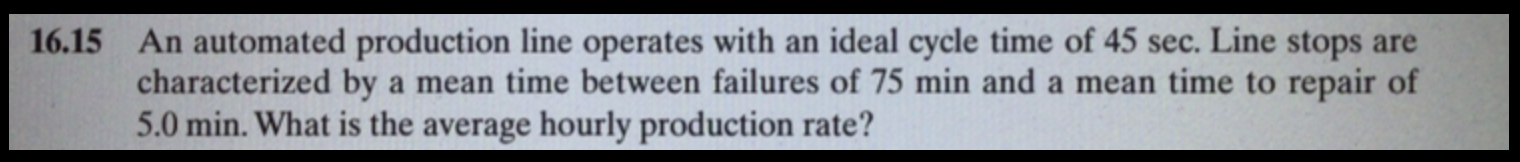 16.15 An automated production line operates with