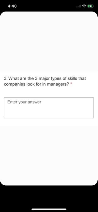 please answer this question 4:40 3. What are the