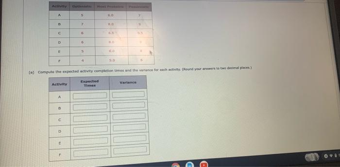 < 5 . 7 BO 6 D 5 E D F 50 (a) Compute the