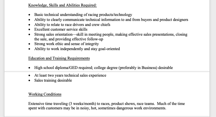 Background Specialized Racing Products (SRP) is a