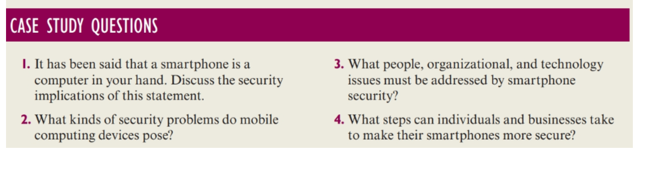 I. It has been said that a smartphone is a 3.