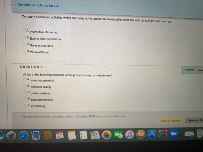 Question Completion Status: Company-sponsored