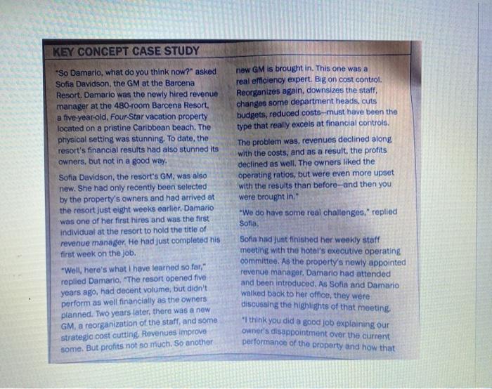 KEY CONCEPT CASE STUDY "So Damarlo, what do you