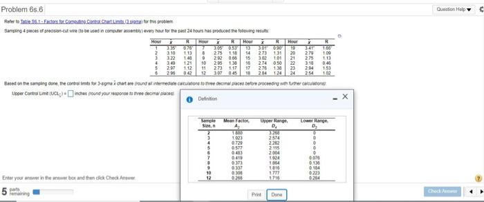 Question Help Wow 19 x 341 Problem 6s.6 Refer to