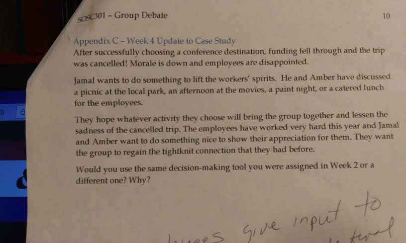 What decision-making tool would be best for