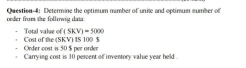i need the answer quickly Question-4: Determine