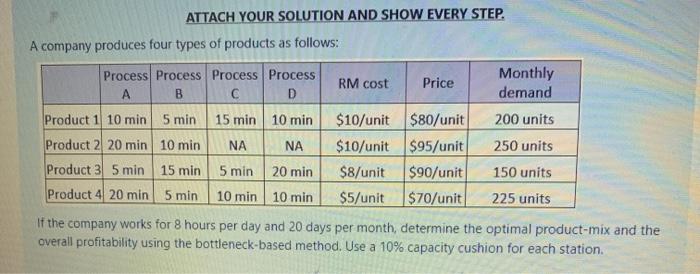 ATTACH YOUR SOLUTION AND SHOW EVERY STEP. A