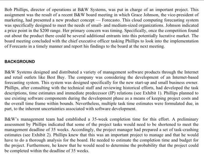 What is the minimum expected time in which this