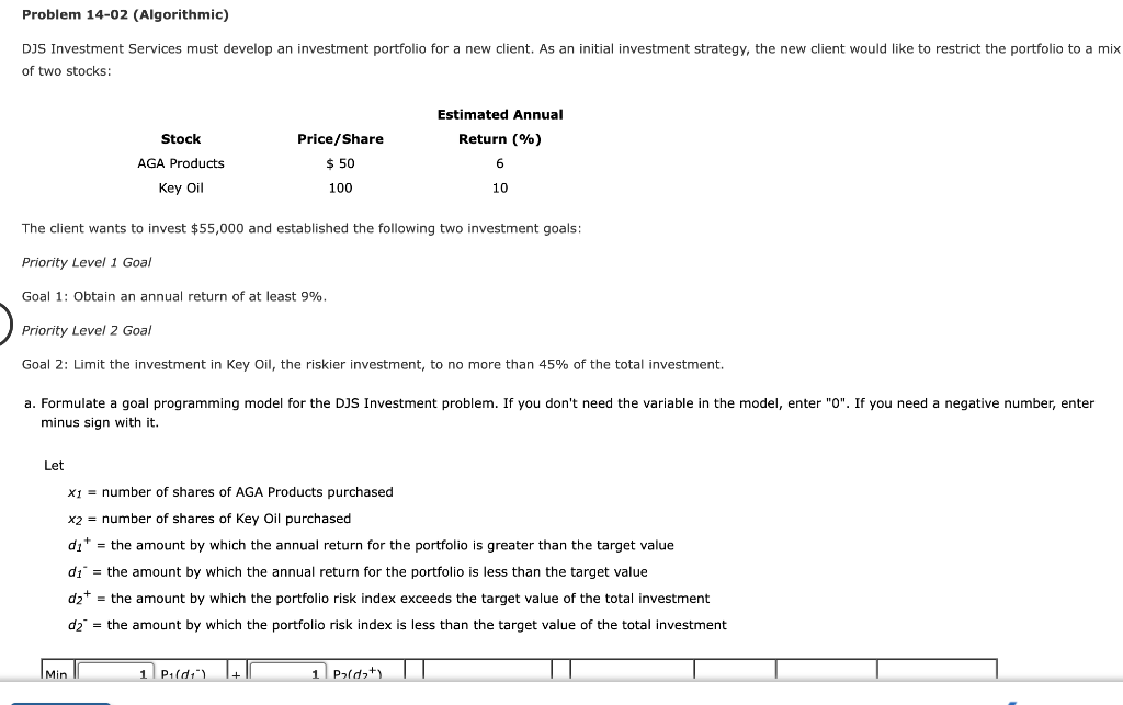 The first question please. Problem 14-02